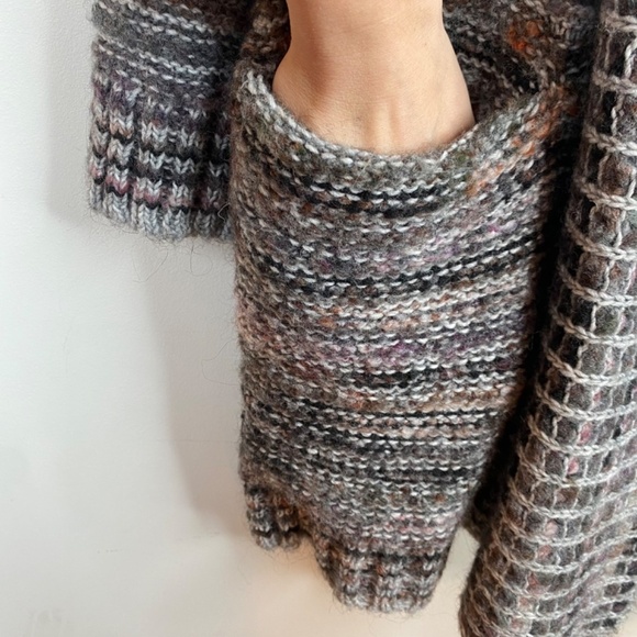 Anthropologie Cardigan XS Akemi Kin Alpaca Wool Open Front Longline Oversized - Picture 6 of 13